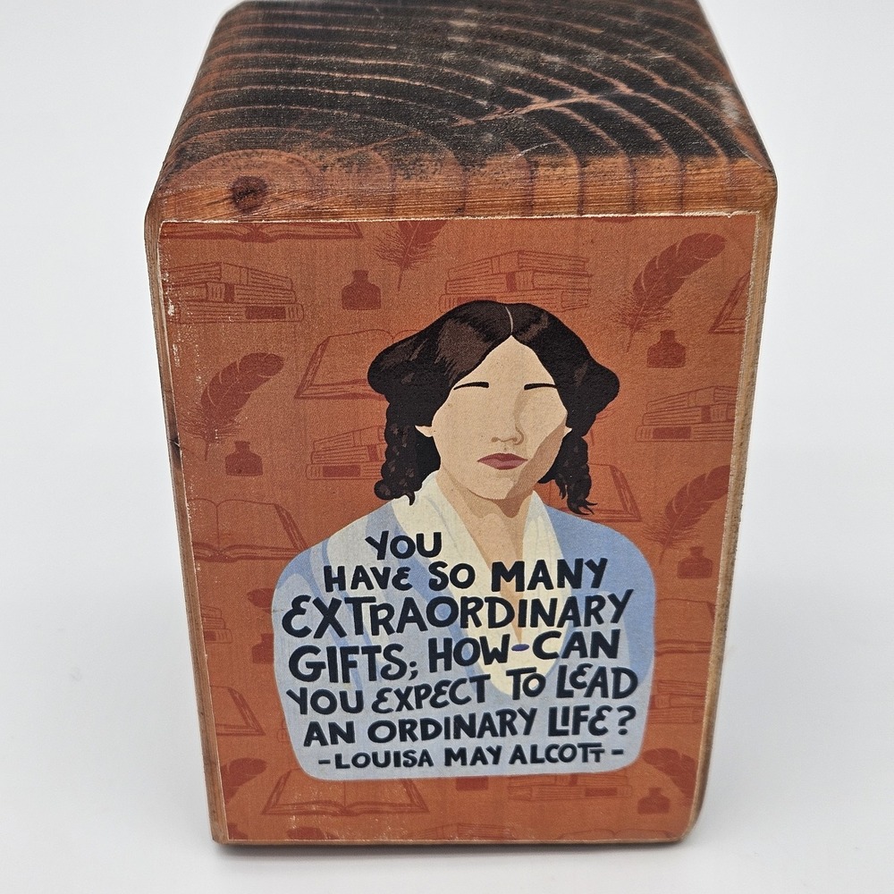 Archd Louisa May Alcott Quote On Burnished Pine Dwcor Piece